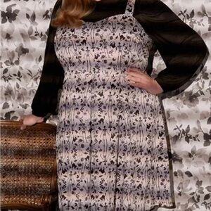 Modcloth Black and White Floral Dress